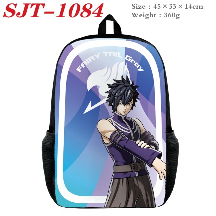 Fairy tail Anime nylon canvas backpack student backpack 45x33x14cm  SJT-1084