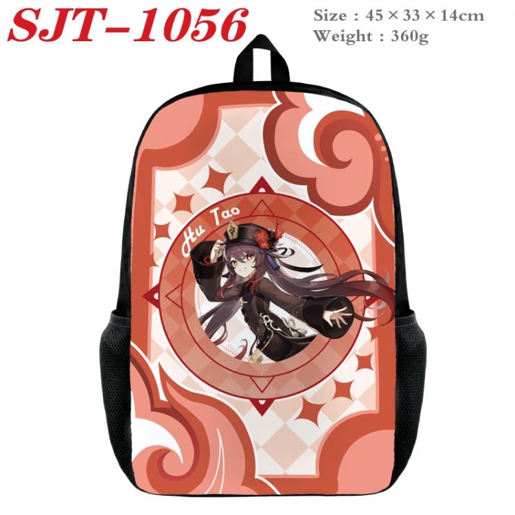 Genshin Impact Anime nylon canvas backpack student backpack 45x33x14cm SJT-1056