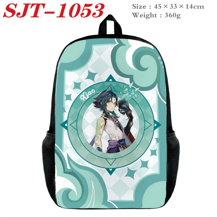 Genshin Impact Anime nylon canvas backpack student backpack 45x33x14cm  SJT-1053