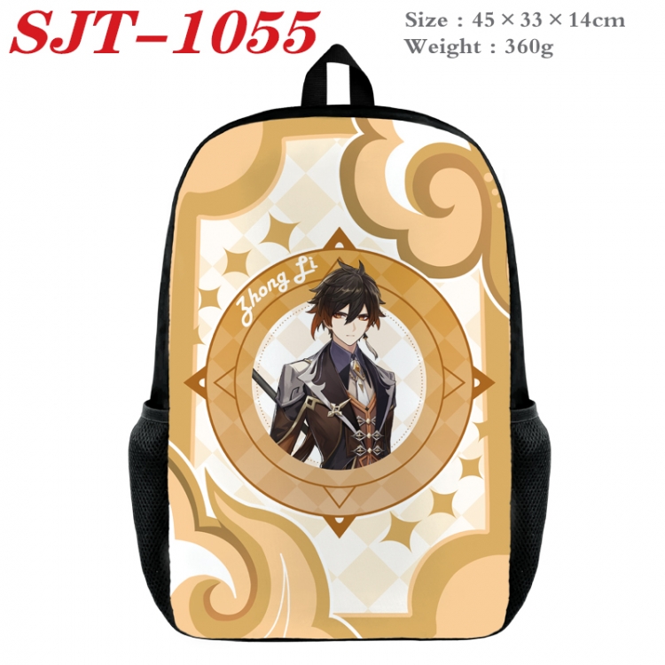 Genshin Impact Anime nylon canvas backpack student backpack 45x33x14cm SJT-1055