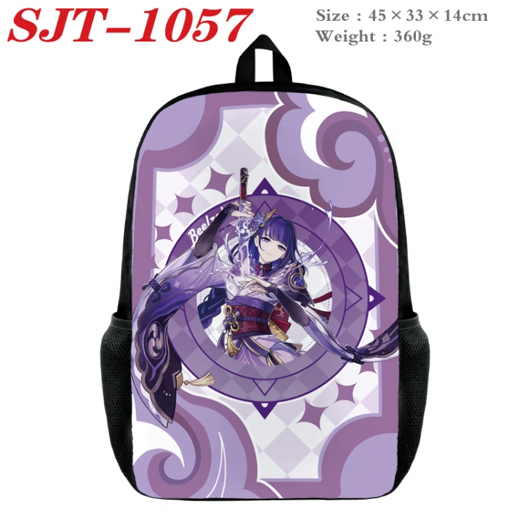 Genshin Impact Anime nylon canvas backpack student backpack 45x33x14cm SJT-1057