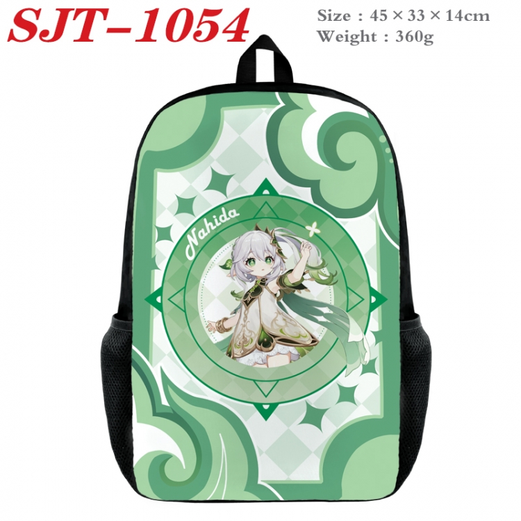 Genshin Impact Anime nylon canvas backpack student backpack 45x33x14cm SJT-1054