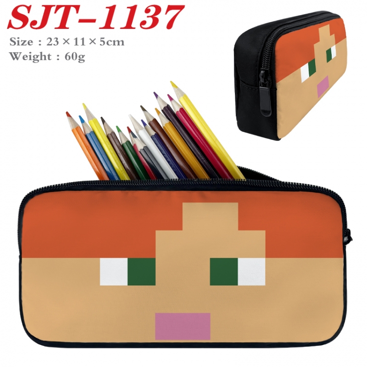 Minecraft  Anime nylon student pencil case 23x11x5cm