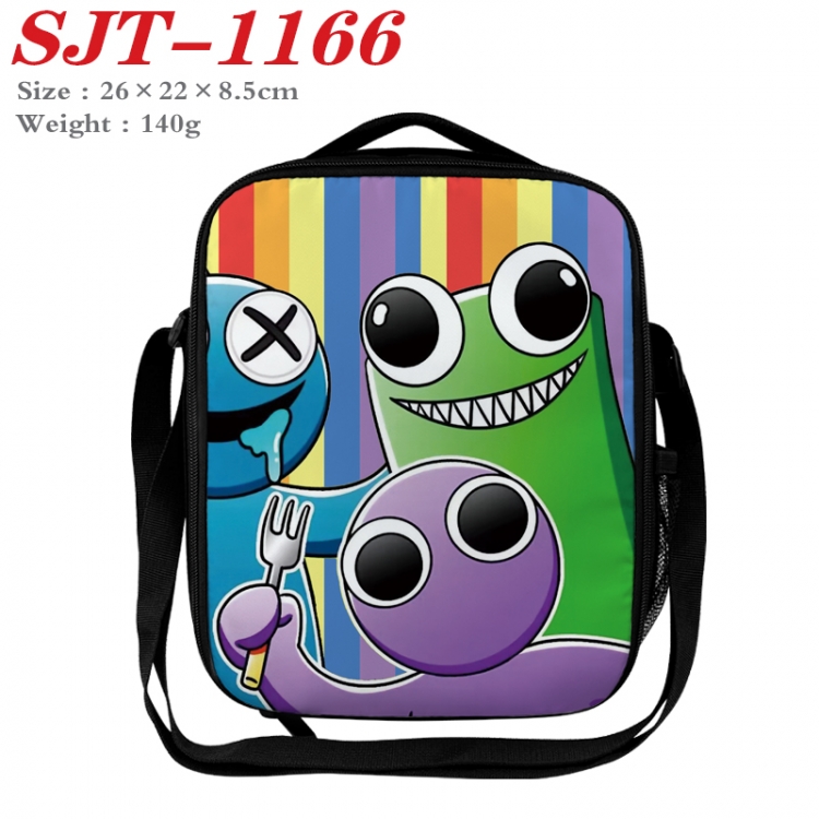 Rainbow Friend Anime Lunch Bag Crossbody Bag 26x22x8.5cm