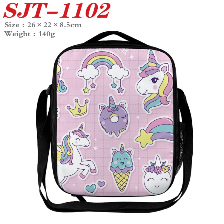 Unicorn Anime Lunch Bag Crossbody Bag 26x22x8.5cm
