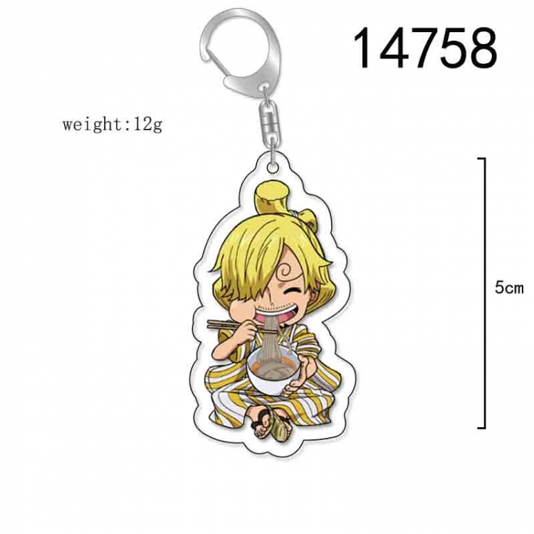 One Piece Anime Acrylic Keychain Charm price for 5 pcs 14758
