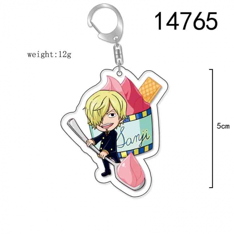 One Piece Anime Acrylic Keychain Charm price for 5 pcs 14765