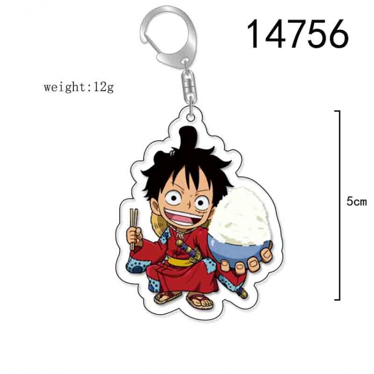 One Piece Anime Acrylic Keychain Charm price for 5 pcs 14756