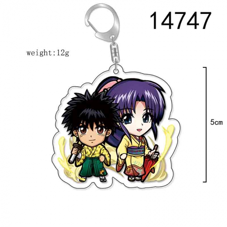 RUROUNI KENSHIN Anime Acrylic Keychain Charm price for 5 pcs 14747