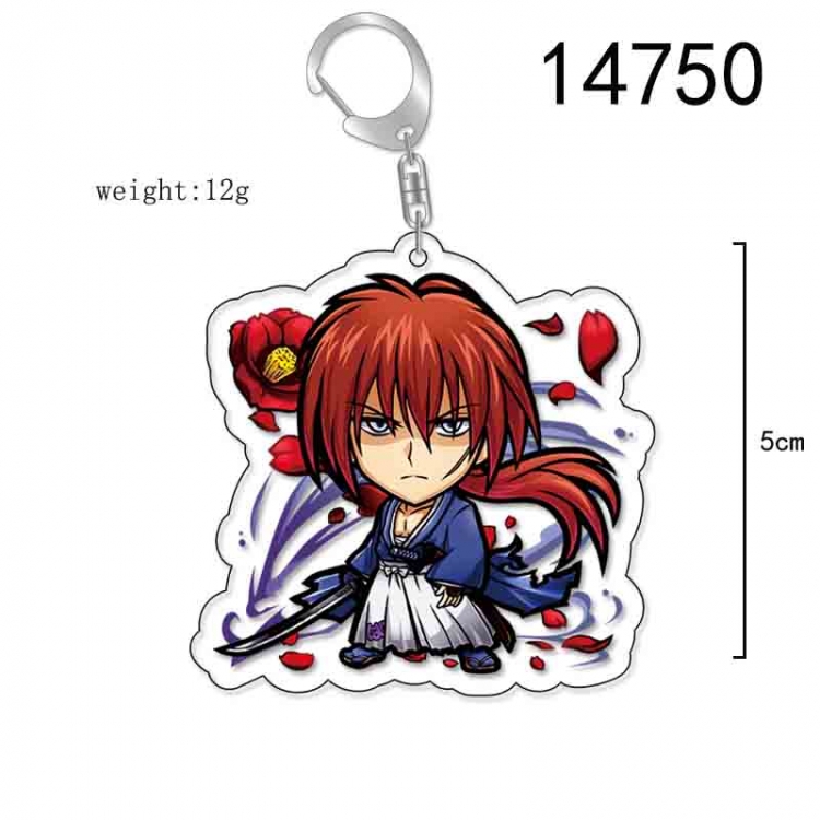 RUROUNI KENSHIN Anime Acrylic Keychain Charm price for 5 pcs 14750