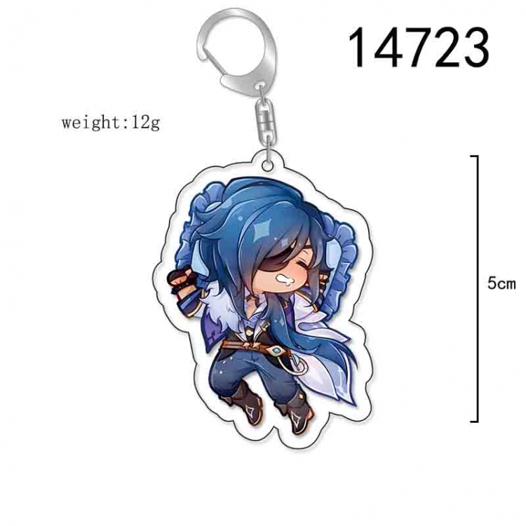 Genshin Impact Anime Acrylic Keychain Charm price for 5 pcs