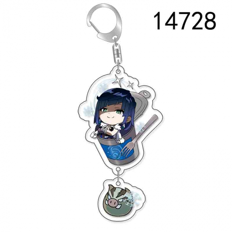 Genshin Impact Anime Acrylic Keychain Charm price for 5 pcs