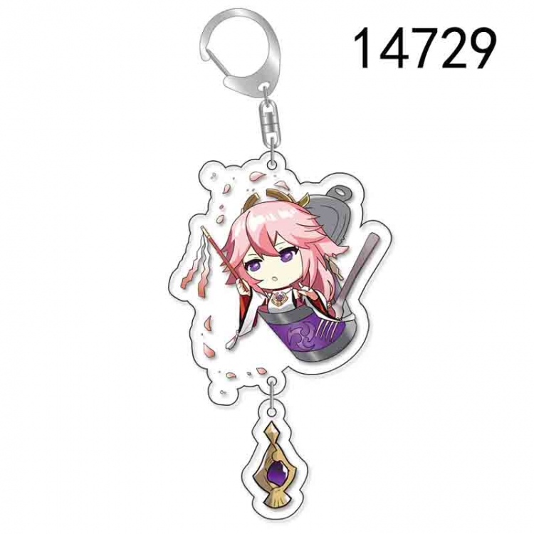 Genshin Impact Anime Acrylic Keychain Charm price for 5 pcs