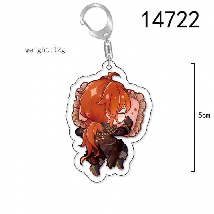 Genshin Impact Anime Acrylic Keychain Charm price for 5 pcs