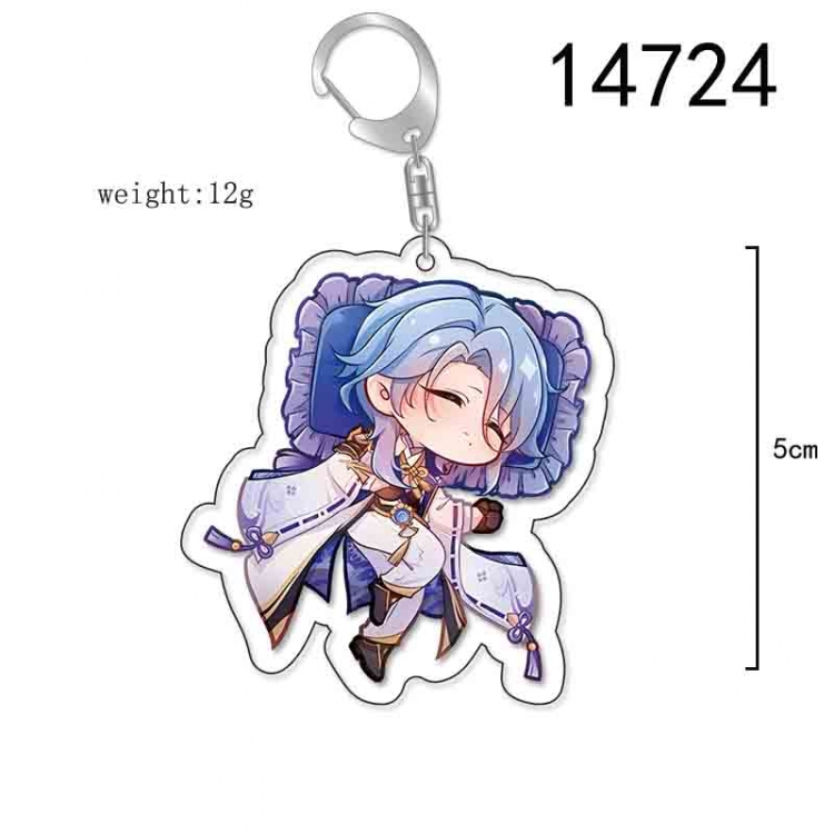 Genshin Impact Anime Acrylic Keychain Charm price for 5 pcs