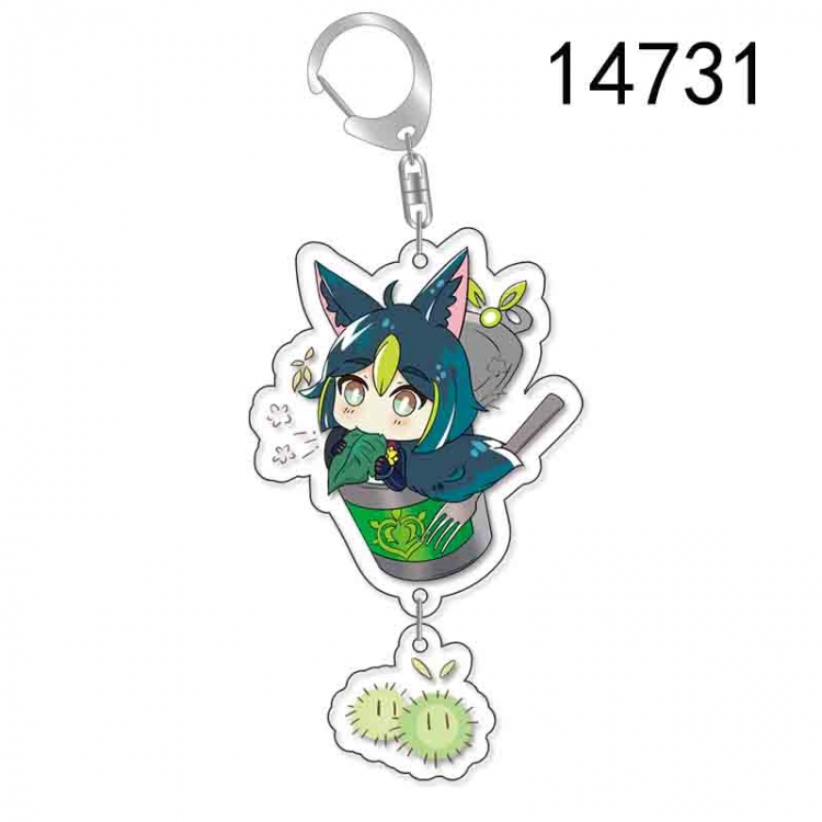 Genshin Impact Anime acrylic Pendant Key Chain  price for 5 pcs 14731