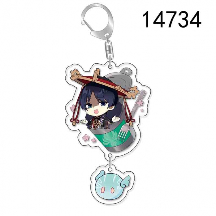 Genshin Impact Anime acrylic Pendant Key Chain  price for 5 pcs 14734