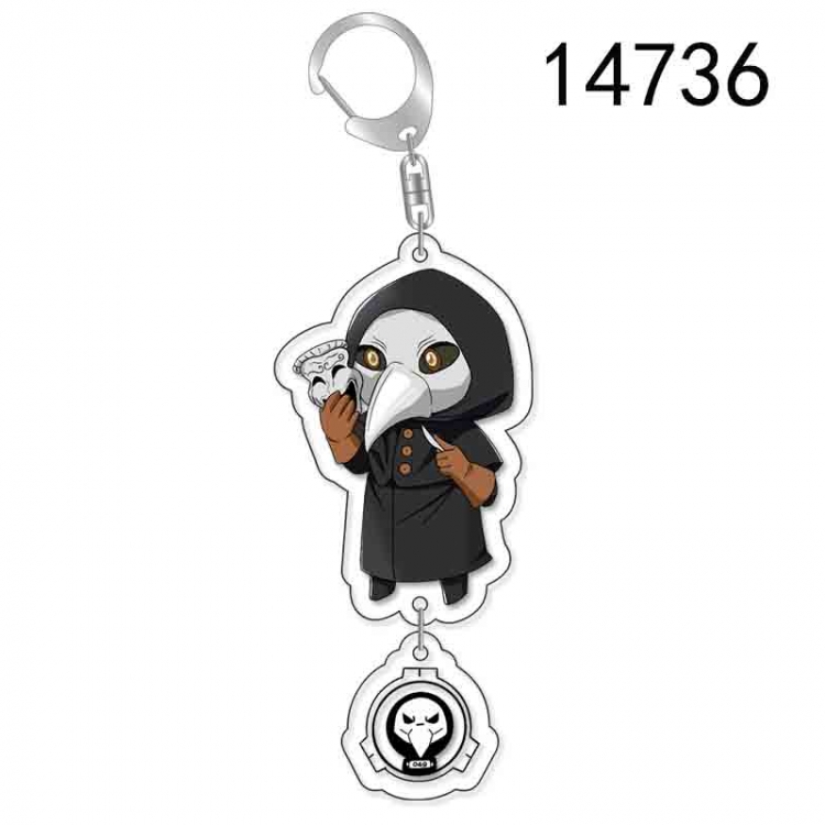 SCP Foundation Anime acrylic Pendant Key Chain  price for 5 pcs 14736