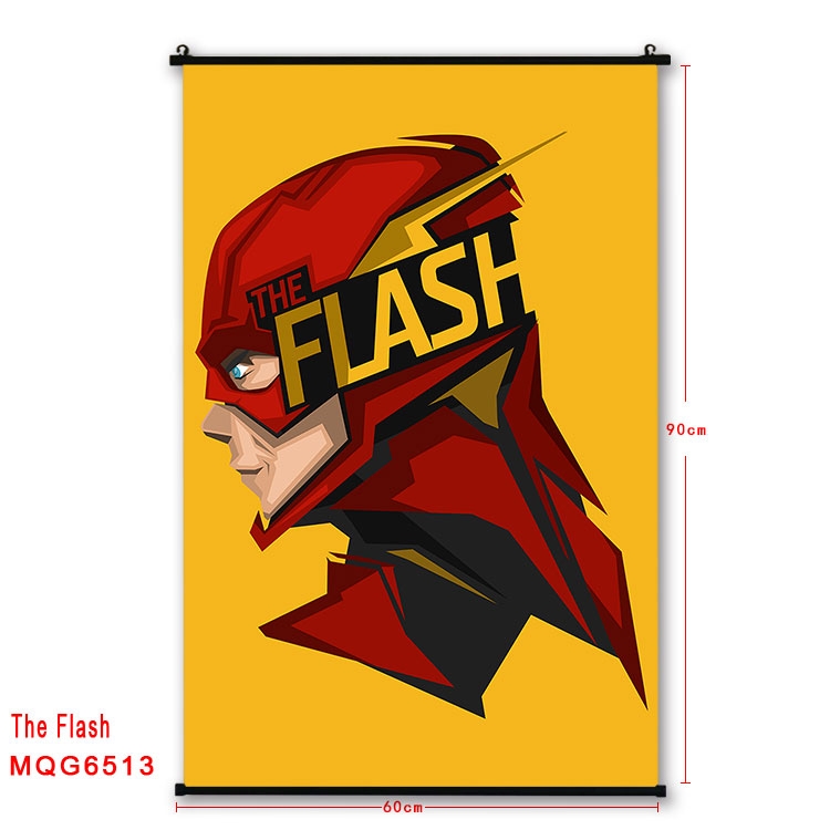The Flash Anime black Plastic rod Cloth painting Wall Scroll 60X90CM MQG-6513