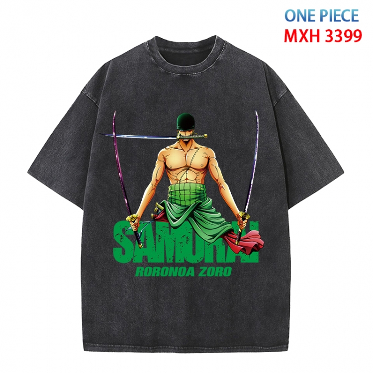 One Piece Anime peripheral pure cotton washed and worn T-shirt from S to 4XL  MXH-3399