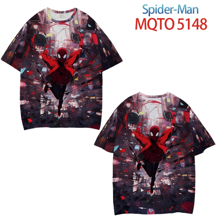 Spiderman Full color printed short sleeve T-shirt from XXS to 4XL  MQTO 5148