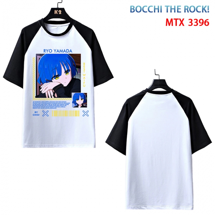 Bocchi the Rock Anime raglan sleeve cotton T-shirt from XS to 3XL  MTX-3396-3