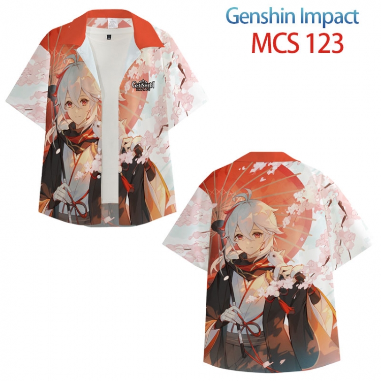 Genshin Impact Anime peripheral full color short-sleeved shirt from XS to 4XL MCS 123