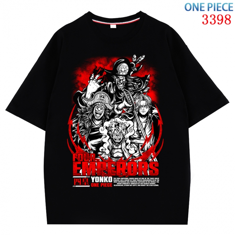 One Piece Anime peripheral direct spray technology pure cotton short sleeved T-shirt from S to 4XL CMY-3398-2