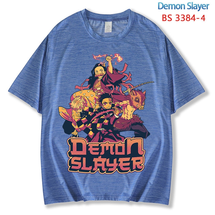 Demon Slayer Kimets  ice silk cotton loose and comfortable T-shirt from XS to 5XL  BS-3384-4