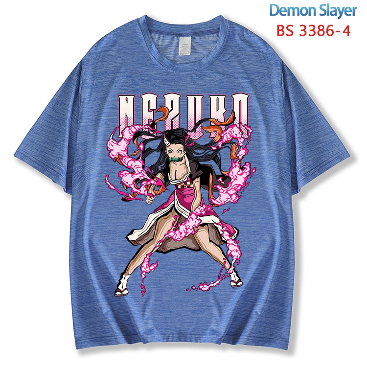 Demon Slayer Kimets  ice silk cotton loose and comfortable T-shirt from XS to 5XL  BS-3386-4