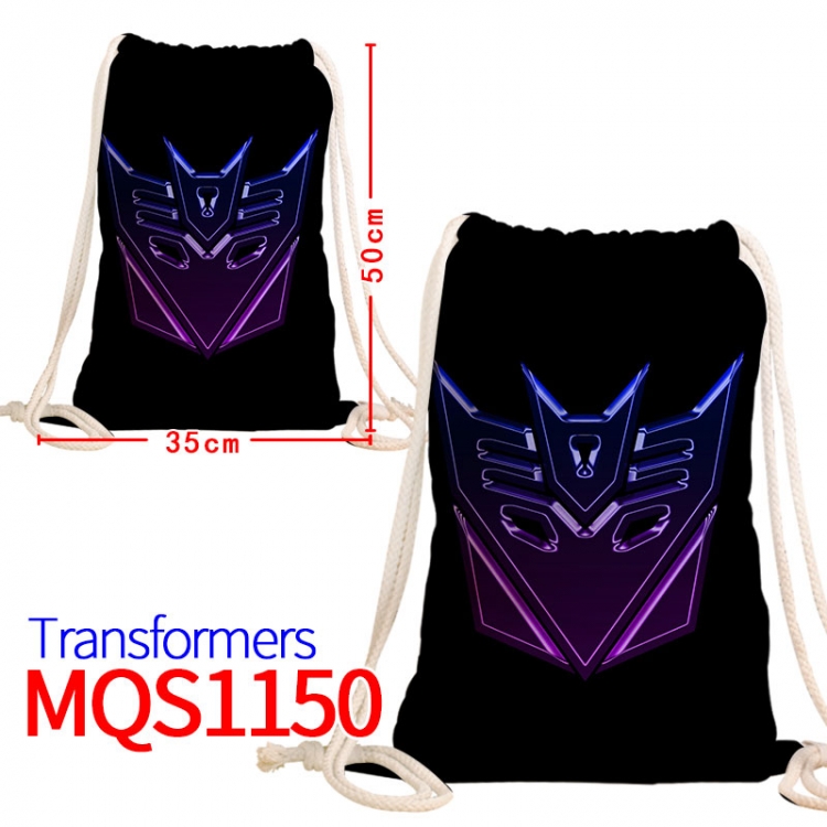 Transformers Canvas drawstring pocket backpack 50x35cm  MQS-1150