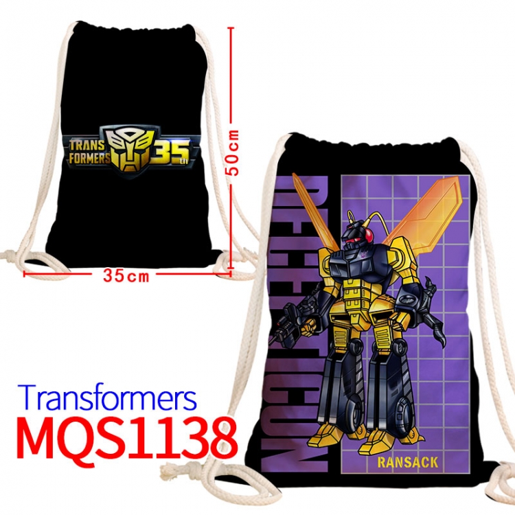 Transformers Canvas drawstring pocket backpack 50x35cm MQS-1138
