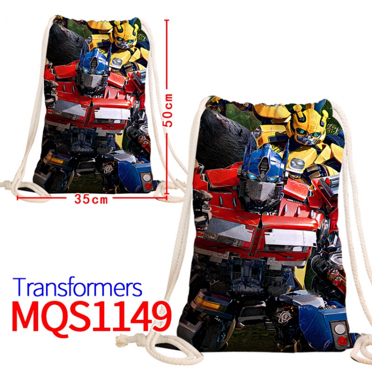 Transformers Canvas drawstring pocket backpack 50x35cm MQS-1149