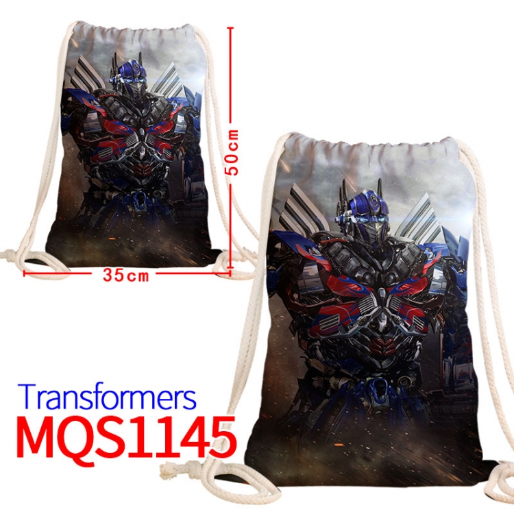 Transformers Canvas drawstring pocket backpack 50x35cm MQS-1145