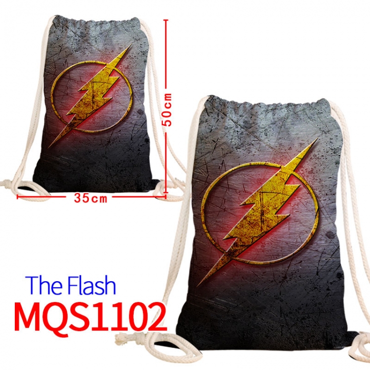 The Flash Canvas drawstring pocket backpack 50x35cm