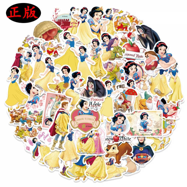 Snow White Doodle stickers Waterproof stickers a set of 50 price for 5 sets