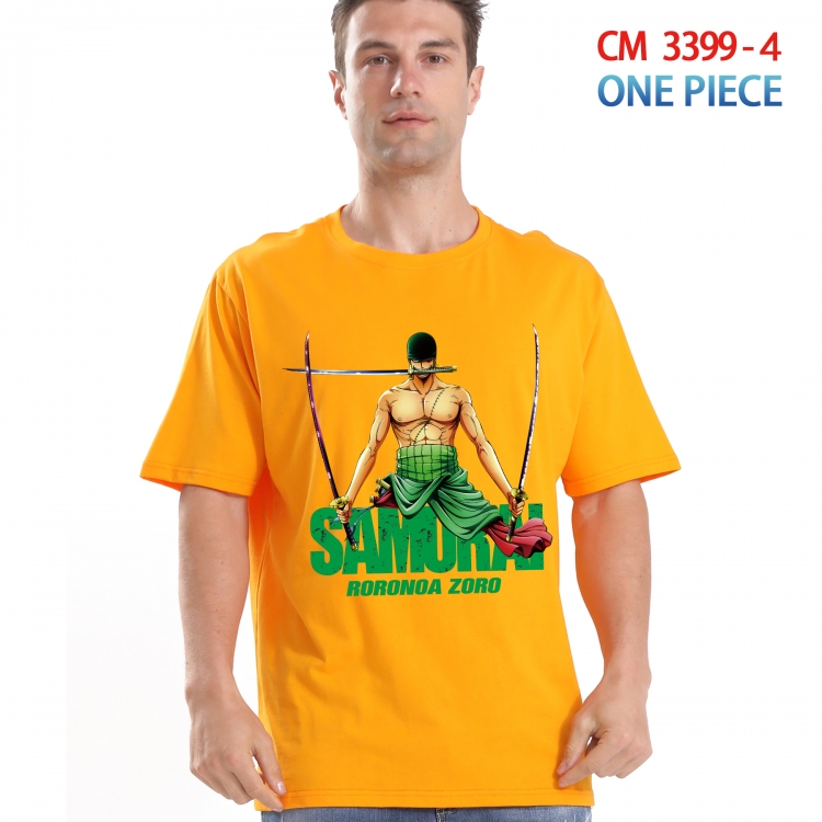 One Piece Printed short-sleeved cotton T-shirt from S to 4XL 3399-4