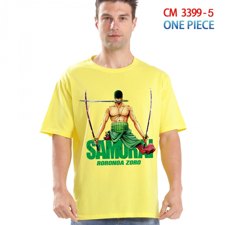 One Piece Printed short-sleeved cotton T-shirt from S to 4XL  3399-5