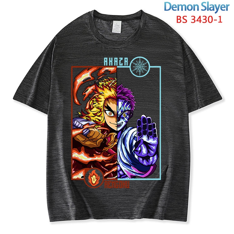 Demon Slayer Kimets  ice silk cotton loose and comfortable T-shirt from XS to 5XL BS-3430-1
