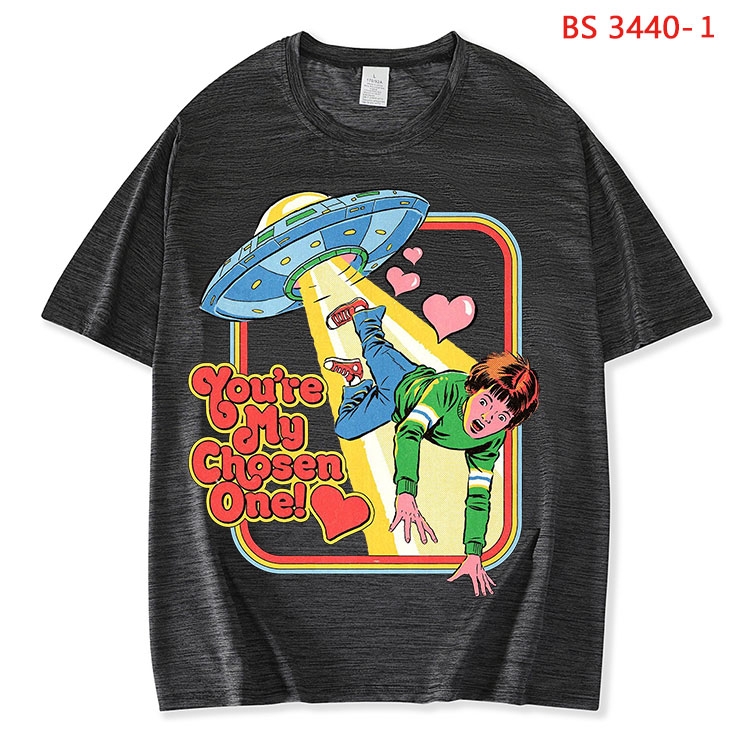 Evil illustration  ice silk cotton loose and comfortable T-shirt from XS to 5XL  BS-3440-1
