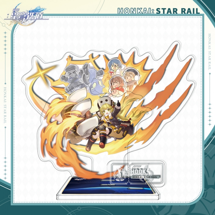 Honkai: Star Rail Triple insertion Anime characters acrylic Standing Plates Keychain