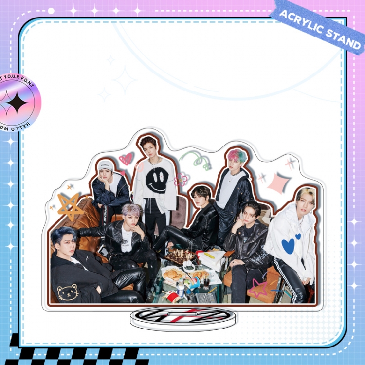 Stray Kids Anime characters acrylic Standing Plates Keychain 16cm