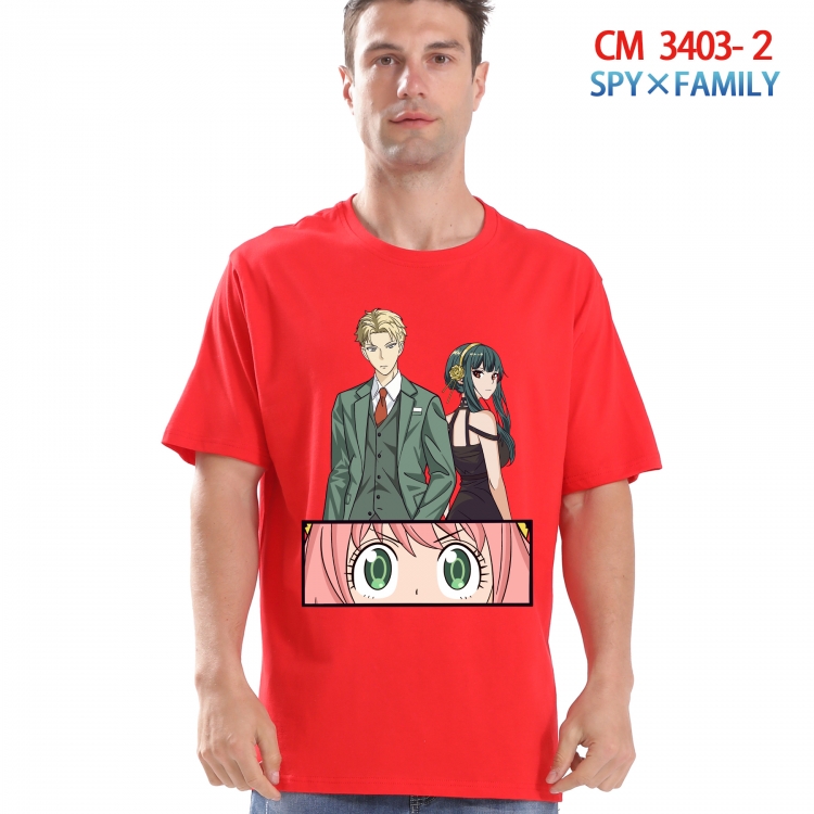 SPY×FAMILY Printed short-sleeved cotton T-shirt from S to 4XL 3403-2