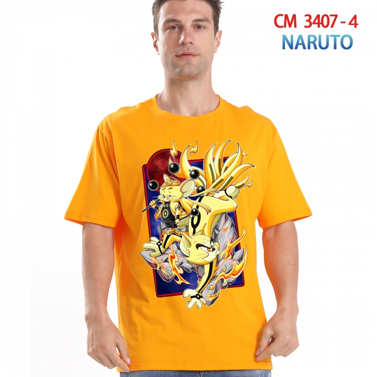 Naruto Printed short-sleeved cotton T-shirt from S to 4XL  3407-4