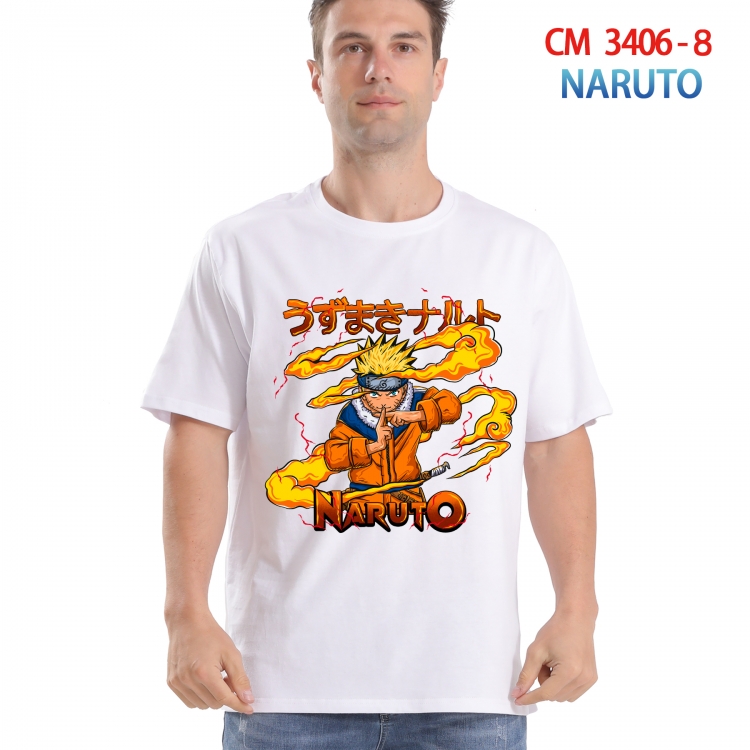 Naruto Printed short-sleeved cotton T-shirt from S to 4XL  3406-8