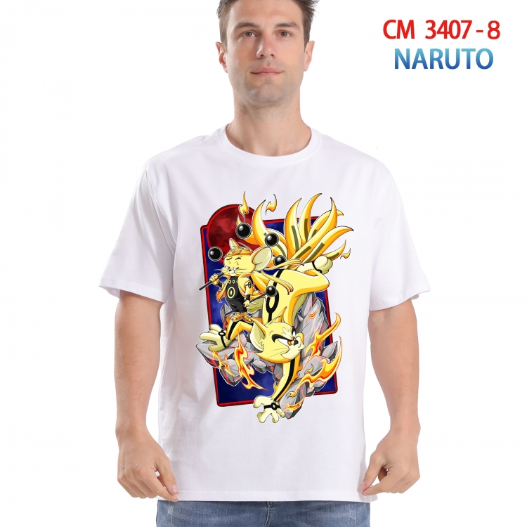 Naruto Printed short-sleeved cotton T-shirt from S to 4XL  3407-8