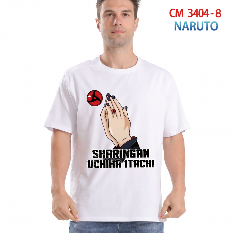 Naruto Printed short-sleeved cotton T-shirt from S to 4XL 3404-8