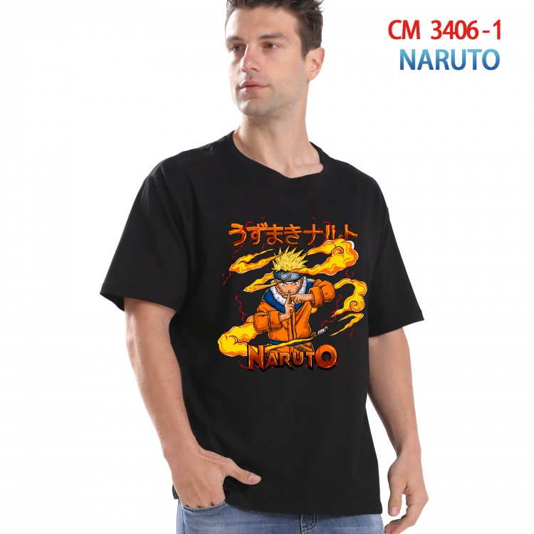 Naruto Printed short-sleeved cotton T-shirt from S to 4XL  3406-1