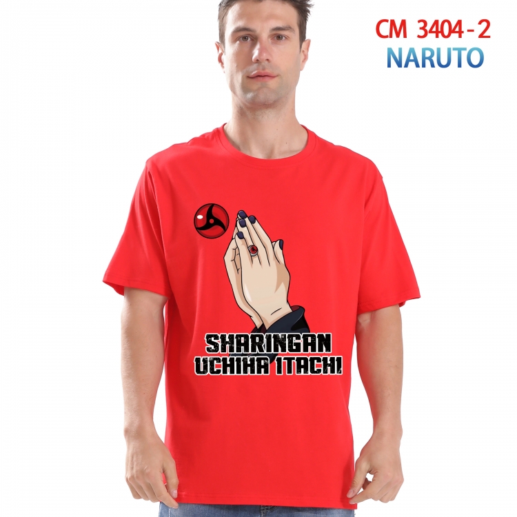 Naruto Printed short-sleeved cotton T-shirt from S to 4XL  3404-2