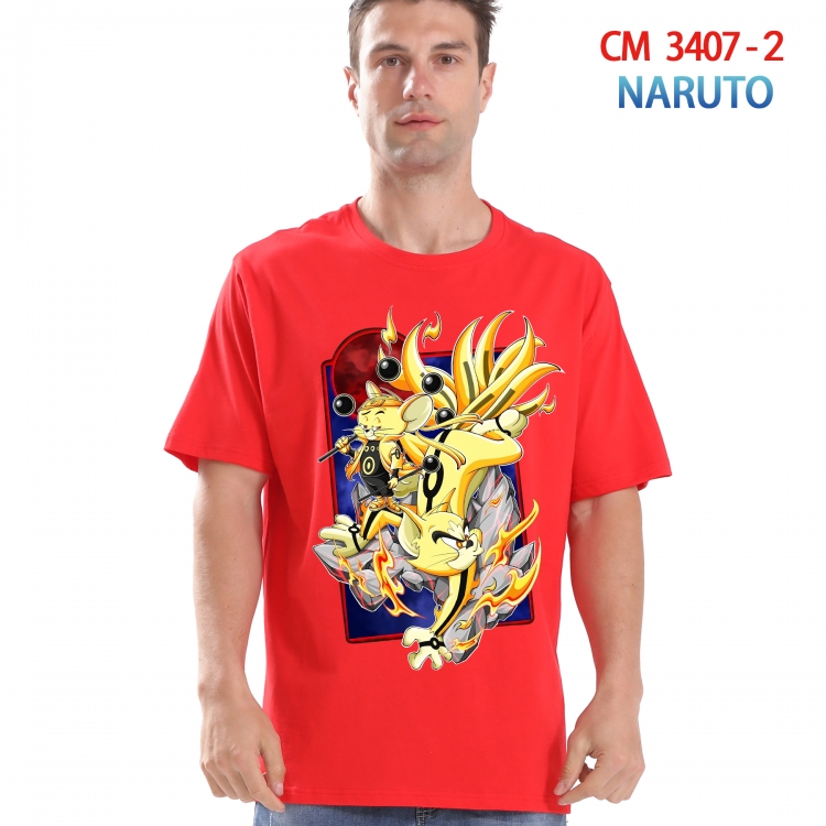 Naruto Printed short-sleeved cotton T-shirt from S to 4XL  3407-2